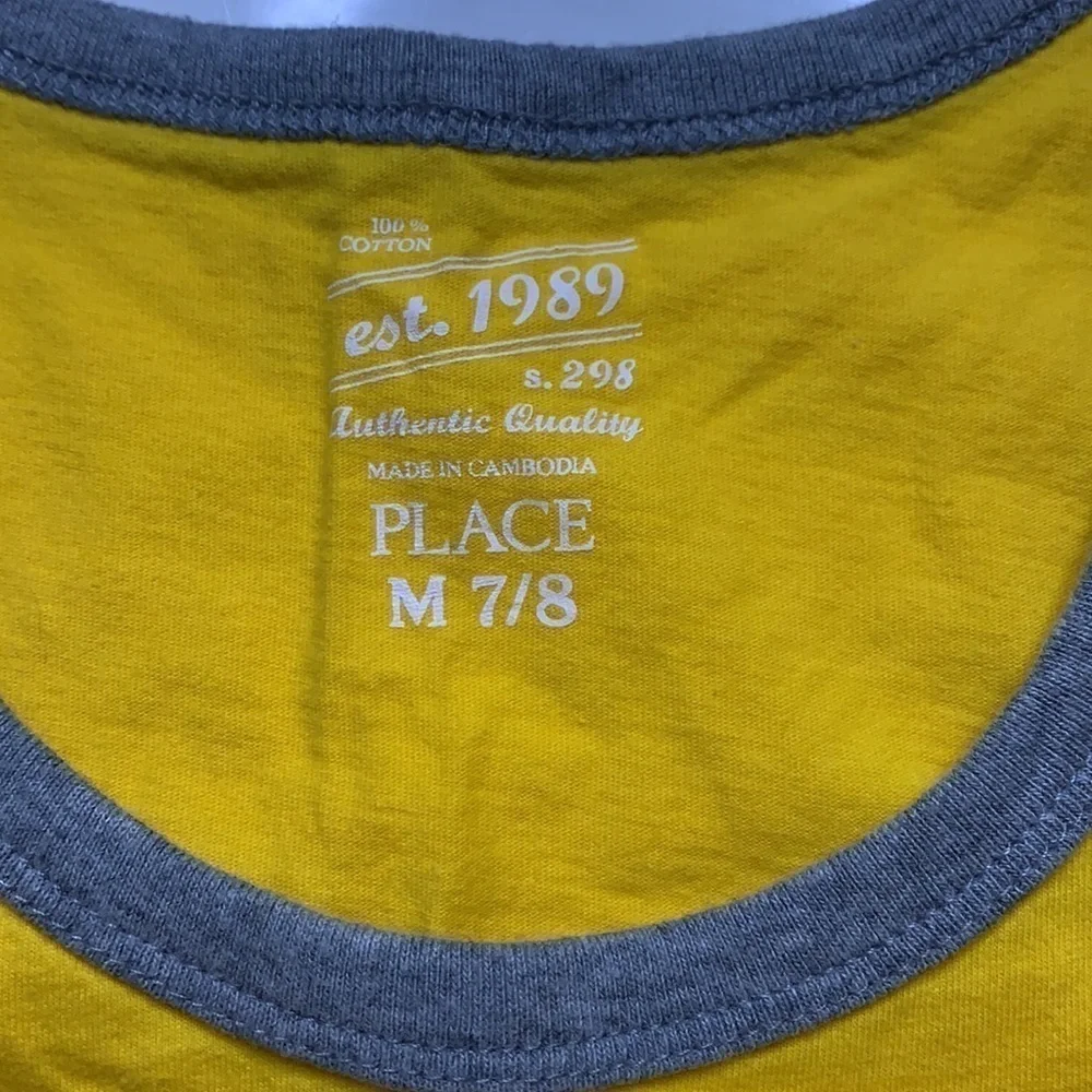 Children’s place yellow basketball finals tank top